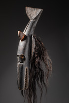 Anthropo-zoomorphic water spirit mask, Nigeria, Ijaw, Size: L: 104 cm (L: 40.9 inch), ID: 3052877 - 4/5