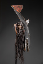 Anthropo-zoomorphic water spirit mask, Nigeria, Ijaw, Size: L: 104 cm (L: 40.9 inch), ID: 3052877 - 5/5