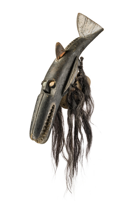 Anthropo-zoomorphic water spirit mask, Nigeria, Ijaw, Size: L: 104 cm (L: 40.9 inch), ID: 3052877