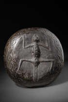 Boîte oracle avec motif animal, Nigéria, Yoruba, Taille: D: 43 cm (D: 16.9 inch), ID: 3052882 - 7/7