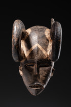 Anthropomorphic mask with horns, Nigeria, Igbo, Size: H: 27 cm (H: 10.6 inch), ID: 3052872 - 2/5