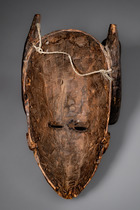 Anthropomorphic mask with horns, Nigeria, Igbo, Size: H: 27 cm (H: 10.6 inch), ID: 3052872 - 3/5