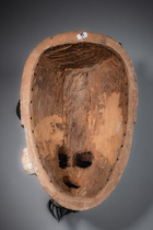 Masque facial anthropomorphe avec léopard, Nigéria, Idoma / Igbo, Taille: H: 28,5 cm (H: 11.2 inch), ID: 3052873 - 4/4