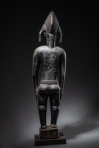 Figure féminine debout "pombia" (pl. "pombibele"), Côte d'Ivoire, Sénoufo, Taille: H: 98,3 cm (H: 38.7 inch), ID: 3052876 - 4/5