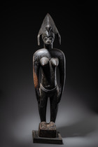 Figure féminine debout "pombia" (pl. "pombibele"), Côte d'Ivoire, Sénoufo, Taille: H: 98,3 cm (H: 38.7 inch), ID: 3052876 - 5/5