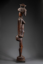 Large female figure "doogele" or "deble", Côte d'Ivoire, Senufo, Size: H: 150,5 cm (H: 59.3 inch), ID: 3052880 - 3/4