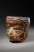 Gobelet en forme de tête, 400 av. J.-C. - 630 apr. J.-C., Pérou, Nazca, Taille: M: 15 cm x 13,5 cm (M: 5.9 inch x 5.3 inch), ID: 3052898 - 2/7
