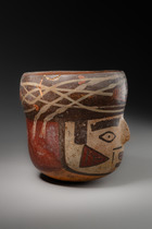 Gobelet en forme de tête, 400 av. J.-C. - 630 apr. J.-C., Pérou, Nazca, Taille: M: 15 cm x 13,5 cm (M: 5.9 inch x 5.3 inch), ID: 3052898 - 3/7