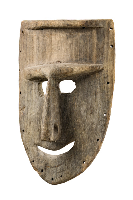 Rare dance mask, Papua New Guinea - Eastern Highlands, Okapa District, Fore, Size: H: 30,4 cm (H: 12.0 inch), ID: 3052912
