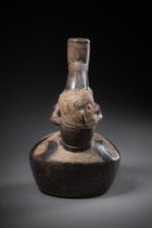Stirrup vessel, Early Horizon, ca. 1200 - 1400 BC, Peru, Chavin, Size: H: 21,5 cm (H: 8.5 inch), ID: 3052932 - 3/6