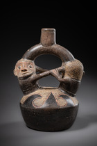 Stirrup vessel, Early Horizon, ca. 1200 - 1400 BC, Peru, Chavin, Size: H: 21,5 cm (H: 8.5 inch), ID: 3052932 - 4/6