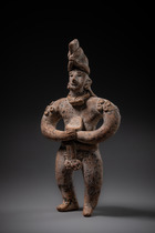 Figure masculine debout, période préclassique tardive, vers 500–200 av. J.-C., Mexique, Colima, Taille: H: 15 cm (H: 5.9 inch), ID: 3052938 - 2/5