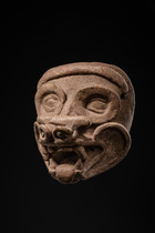 Masque anthropomorphe, période classique tardive, env. 600 - 900 apr. J.-C., Mexique, Côte centrale du, Taille: H: 13 cm (H: 5.1 inch), ID: 3052940 - 5/5