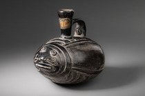 Rare whistle vessel, Late Intermediate Period, ca. 900 - 1470 AD, Peru, Chimu, Size: H: 14 cm (H: 5.5 inch), ID: 3052944 - 3/6