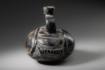 Rare whistle vessel, Late Intermediate Period, ca. 900 - 1470 AD, Peru, Chimu, Size: H: 14 cm (H: 5.5 inch), ID: 3052944 - 5/6