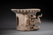 Offering or incense bowl, Late Classical or Early Post-Classical period, ca. 600 - 1250 AD, Mexico / Belize, Maya, Size: H: 19,3 cm D: 27 cm (H: 7.6 inch D: 10.6 inch), ID: 3052947 - 3/7