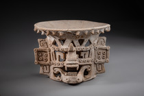 Offering or incense bowl, Late Classical or Early Post-Classical period, ca. 600 - 1250 AD, Mexico / Belize, Maya, Size: H: 19,3 cm D: 27 cm (H: 7.6 inch D: 10.6 inch), ID: 3052947 - 7/7