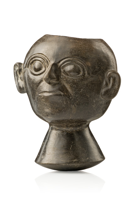Head cup, Moche I, Early interim period, ca. 200 BC - AD 200, Peru, Moche, Size: H: 16,5 cm (H: 6.5 inch), ID: 3052950