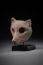 Masque de coyote, Période classique tardive, env. 600 - 900 apr. J.-C., Mexique, Côte centrale du golfe, Taille: H: 9 cm (H: 3.5 inch), ID: 3052951 - 2/4
