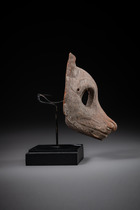 Masque de coyote, Période classique tardive, env. 600 - 900 apr. J.-C., Mexique, Côte centrale du golfe, Taille: H: 9 cm (H: 3.5 inch), ID: 3052951 - 3/4