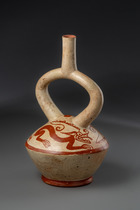 Récipient à anse-étrier, Moche III / IV, Période intermédiaire précoce, env. 300 - 600 apr. J.-C., Pérou, Moche, Taille: H: 29 cm (H: 11.4 inch), ID: 3052952 - 3/6