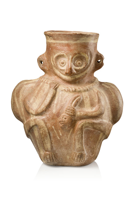 Ceramic vessel, Moche V, ca. 500 - 600 AD, Peru, Moche, Size: H: 21 cm (H: 8.3 inch), ID: 3052957