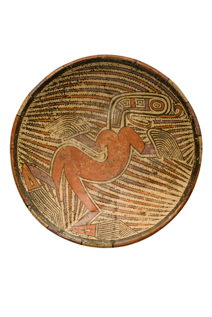 Pedestal bowl, Late Coclé, Macaracas Style, ca. 800 - 1200 AD, Panama, Gran Coclé, Size: H: 15,5 cm D: 27,5 cm (H: 6.1 inch D: 10.8 inch), ID: 3052959