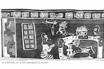 Polychrome cylinder vase, Late Classic Period, ca. 600 - 900 AD, Guatemala, Petén / Mexico, Chiapas, Maya, Size: H: 19,5 cm D: 10 cm (H: 7.7 inch D: 3.9 inch), ID: 3052964 - 8/8