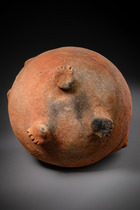 Anthropomorphic tripod vessel, Early Coclé, Phase IV, ca. 200 - 500 AD, Panama, Gran Coclé, Azuero Peninsula, Size: H: 20,5 cm (H: 8.1 inch), ID: 3052965 - 5/5