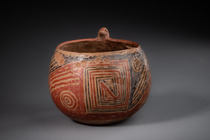 Gefäß mit Tierkopf, Mittlere bis Späte Keramische Periode, ca. 850 - 1480 n.Chr., Argentinien, Provinz Santiago del Estero, Chaco Santiaguena-Kultur, Größe: H: 9,5 cm, D: 9,5 cm (H: 3.7 inch, D: 3.7 inch), ID: 3052971 - 2/6