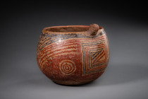 Gefäß mit Tierkopf, Mittlere bis Späte Keramische Periode, ca. 850 - 1480 n.Chr., Argentinien, Provinz Santiago del Estero, Chaco Santiaguena-Kultur, Größe: H: 9,5 cm, D: 9,5 cm (H: 3.7 inch, D: 3.7 inch), ID: 3052971 - 4/6