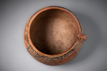 Gefäß mit Tierkopf, Mittlere bis Späte Keramische Periode, ca. 850 - 1480 n.Chr., Argentinien, Provinz Santiago del Estero, Chaco Santiaguena-Kultur, Größe: H: 9,5 cm, D: 9,5 cm (H: 3.7 inch, D: 3.7 inch), ID: 3052971 - 6/6