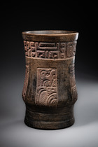 Tall cylindrical vessel, Late Classic, ca. 550 - 900 AD, Mesoamerica, Maya, Size: H: 24,3 cm (H: 9.6 inch), ID: 3052974 - 3/7