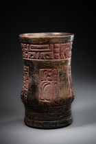 Tall cylindrical vessel, Late Classic, ca. 550 - 900 AD, Mesoamerica, Maya, Size: H: 24,3 cm (H: 9.6 inch), ID: 3052974 - 5/7