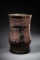 Tall cylindrical vessel, Late Classic, ca. 550 - 900 AD, Mesoamerica, Maya, Size: H: 24,3 cm (H: 9.6 inch), ID: 3052974 - 7/7