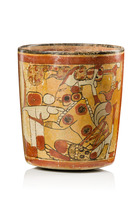 Polychrome cylinder vase, Late Classic Period, ca. 700 - 900 AD, Guatemala, Petén, Maya, Size: H: 15,5 cm D: 13,5 cm (H: 6.1 inch D: 5.3 inch), ID: 3052984 - 2/8