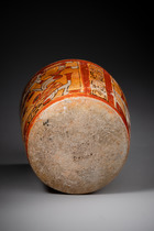 Polychrome cylinder vase, Late Classic Period, ca. 700 - 900 AD, Guatemala, Petén, Maya, Size: H: 15,5 cm D: 13,5 cm (H: 6.1 inch D: 5.3 inch), ID: 3052984 - 5/8