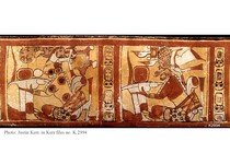 Polychrome cylinder vase, Late Classic Period, ca. 700 - 900 AD, Guatemala, Petén, Maya, Size: H: 15,5 cm D: 13,5 cm (H: 6.1 inch D: 5.3 inch), ID: 3052984 - 8/8