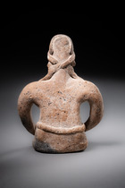 Seated priestess, ca. 200 BC - 300 AD, Mexico, Colima, Size: H: 10,3 cm (H: 4.1 inch), ID: 3052986 - 4/5