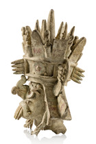 Tête du dieu du temps "Tlaloc", Période postclassique, env. 1200 -1450 apr. J.-C., Mexique, Aztèques, Taille: M: 43 cm x 37,5 cm (M: 16.9 inch x 14.8 inch), ID: 3052989 - 2/2
