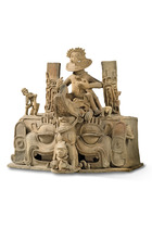 Urne d'autel, Classique tardif, env. 800 - 900 apr. J.-C., Mexique, Veracruz, Taille: M: 73 cm x 77 cm x 43,5 cm (M: 28.7 inch x 30.3 inch x 17.1 inch), ID: 3052991 - 2/2