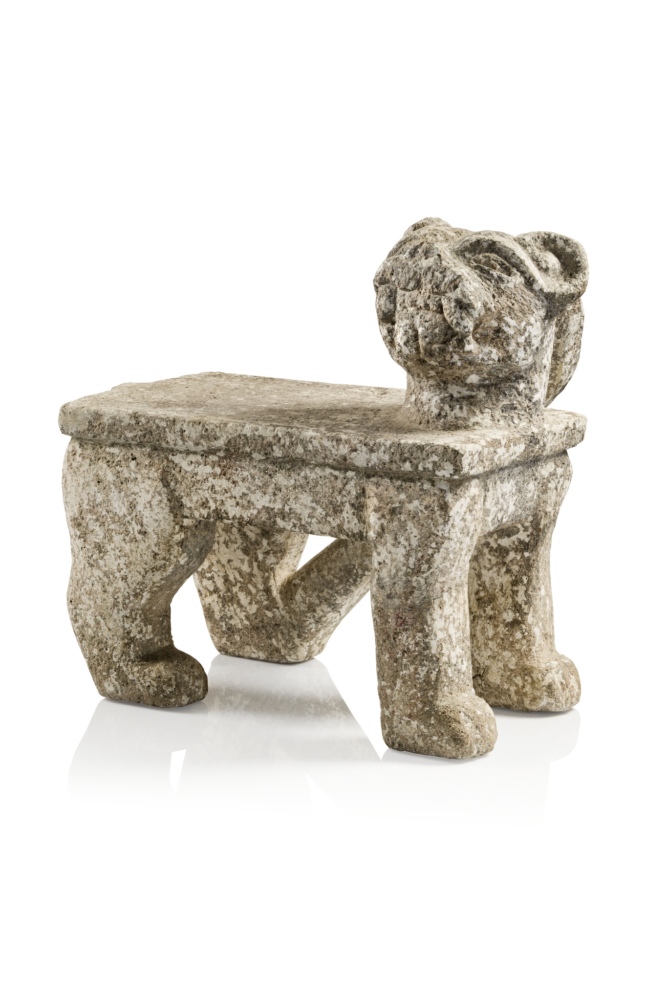 Jaguar throne, Late Classic, ca. 550 - 900 AD, Mexico, Maya, Size: H: 30 cm (seat), 48,8 cm B: 48 cm (H: 11.8 inch (seat), 19.2 inch B: 18.9 inch), ID: 3052994