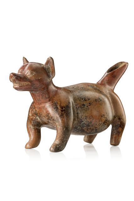 Dog, ca. 200 BC - AD 300, Mexico, Colima, Size: H: 23 cm, L: 37 cm (H: 9.1 inch, L: 14.6 inch), ID: 3052999