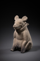 Small dog sculpture, Late Classic, ca. 550 - 800 AD, Mexico, Maya, Jaina, Size: H: 14,5 cm (H: 5.7 inch), ID: 3053007 - 2/5