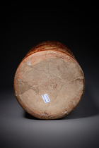 Large polychrome cylinder vase, Classic Period, ca. 550 - 800 AD, Guatemala, Northern Petén area / Southern Campeche, Maya, Size: H: 27,3 cm D: 14 cm / 15 cm (H: 10.7 inch D: 5.5 inch / 5.9 inch), ID: 3053008 - 6/8