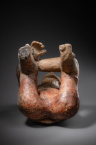Figure masculine assise, env. 100 av. J.-C. - 250 apr. J.-C., Mexique, Jalisco Ameca, Taille: H: 43,5 cm (H: 17.1 inch), ID: 3053011 - 5/6