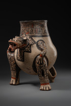 Tripod jaguar effigy vessel, ca. 1000 - 1500 AD, Costa Rica, Guanacaste-Nicoya, Size: H: 34 cm (H: 13.4 inch), ID: 3053013 - 2/6