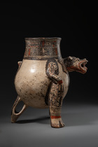 Tripod jaguar effigy vessel, ca. 1000 - 1500 AD, Costa Rica, Guanacaste-Nicoya, Size: H: 34 cm (H: 13.4 inch), ID: 3053013 - 3/6