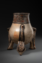 Tripod jaguar effigy vessel, ca. 1000 - 1500 AD, Costa Rica, Guanacaste-Nicoya, Size: H: 34 cm (H: 13.4 inch), ID: 3053013 - 4/6