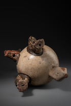Tripod jaguar effigy vessel, ca. 1000 - 1500 AD, Costa Rica, Guanacaste-Nicoya, Size: H: 34 cm (H: 13.4 inch), ID: 3053013 - 5/6